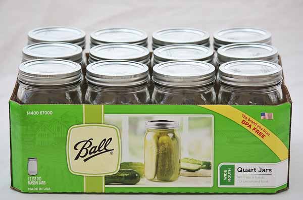 Ball Wide Mouth Mason Jars 4 Ea, Canning & Freezing Supplies