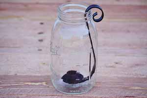 Black Quart Mason Jar Candle Holder